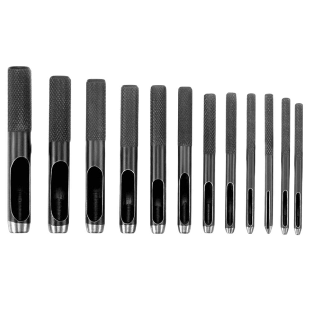 DIY Crafts Home Repair 1-10mm Hollow Punch Set Leather Hollow Punch Set Watch Band Punch Heat-treated Carbon Steel