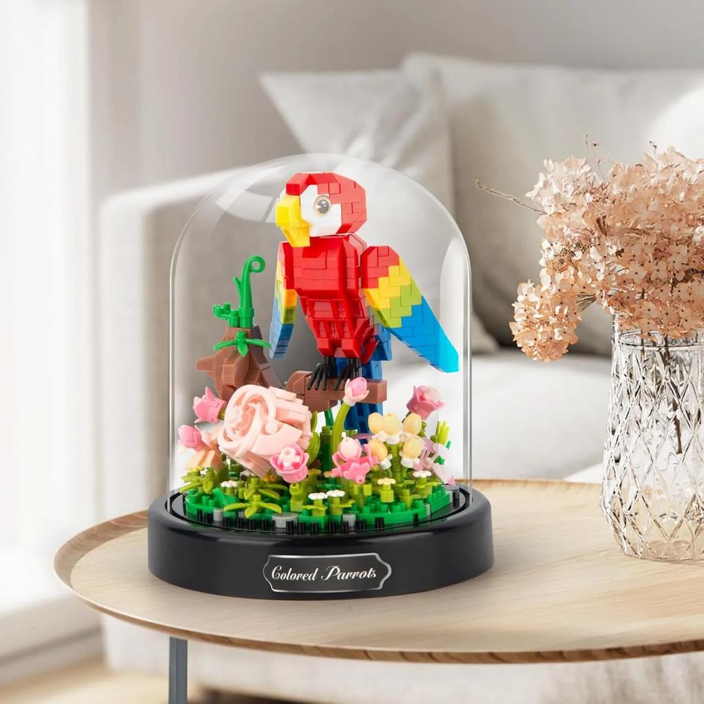 Flower Bouquet Building Kit for Adults Animals Flowers 551 PCS Botanical Collection Mini Building Blocks Set Gifts for Girls