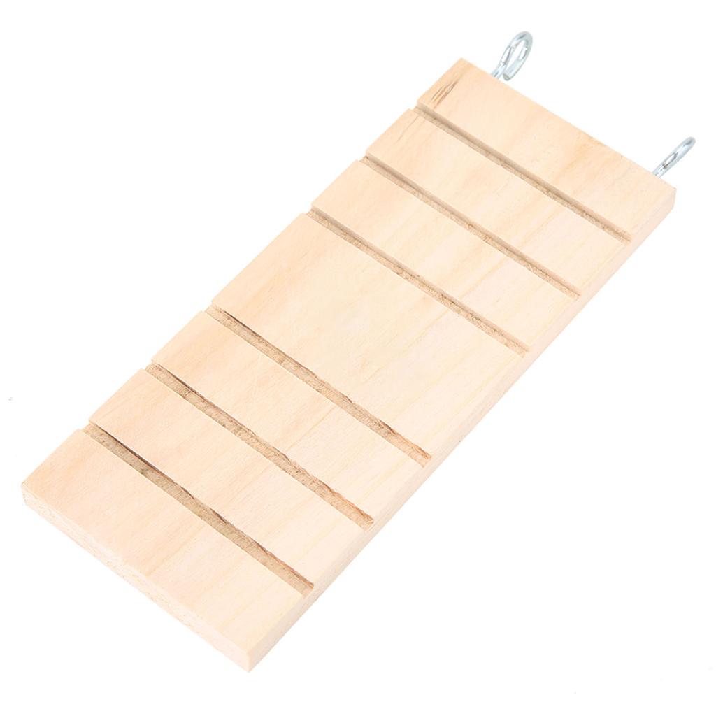 Pet Wooden Ladder Hamster Bird Stand Platform Toy Rest Board Perches Cage