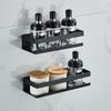 Bathroom Shelf Stainless Steel Shower Rack Corner Shelf Square Bath Shower Shelf Nail Free Black/Nickel Storage Organizer Rack