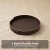 Round Serving Tray Sleek with Raised Rim Modern for Coffee Table