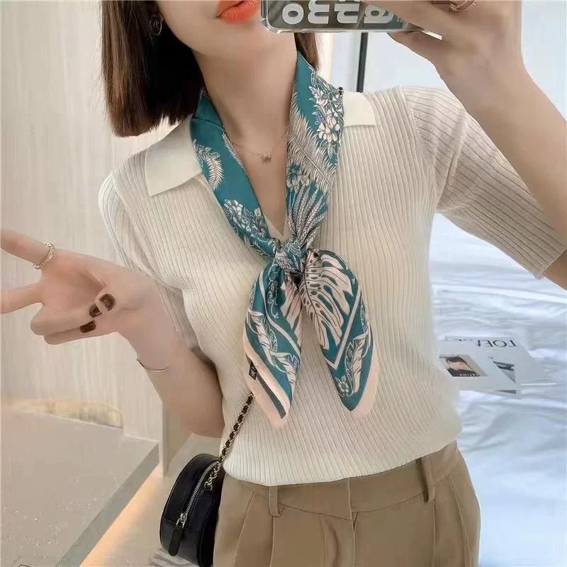 

Новый 100% Натуральный Шёлковый Квадратный Шарф Женский Модный Пляжный Пашмина Буфанда Женский Шаль Накидки Бандана Женские Шарфы Фуляр Эшарп Real Silk 65x65cm