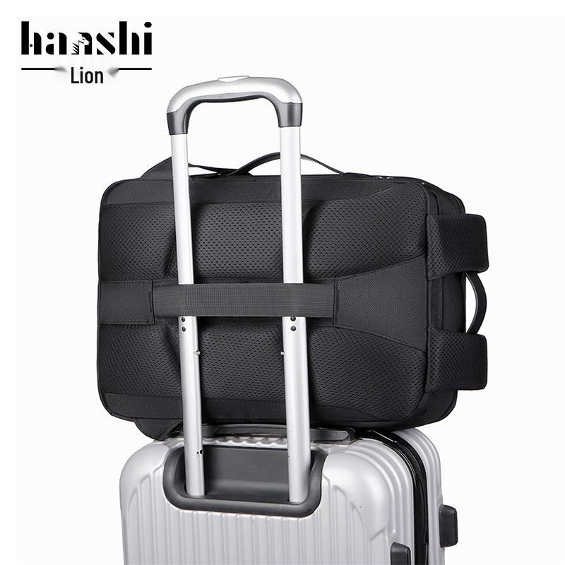 High-End Fashion Waterproof Nylon Backpack: Trendy Large Capacity Unisex Schoolbag & Business Laptop Bag