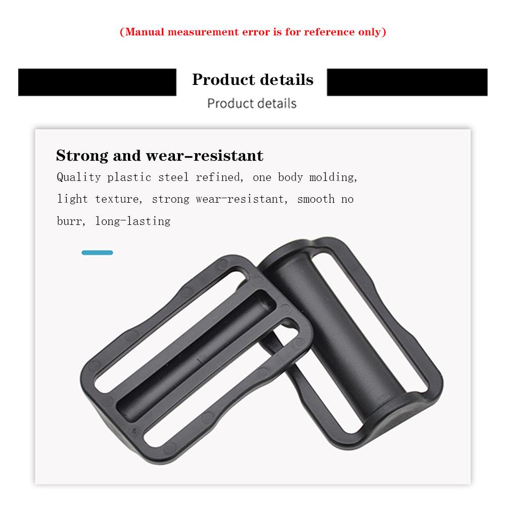 2PCS Tri Glide Slider, Plastic Steel Tri Glide Slide Buckle Strap Sliders Adjusters Diving Double D-ring Weight Belt Keeper Slider Stopper Holder For