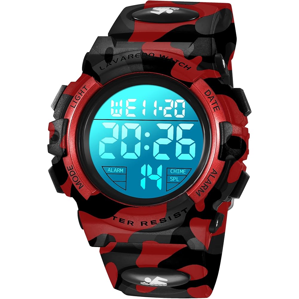 Kids Digital Sports Watch Waterproof 50m Multi-Function LED Alarm Date Display for Boys and Girls