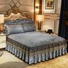 Luxury Bedspread Soft 45cm Heightened Bed Skirt Home Adjustable Bedding Set Queen King Size Bed Cover with Pillowcases