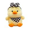 Scarf little yellow duck plush toy chubby bow little duck doll rag doll throw pillow