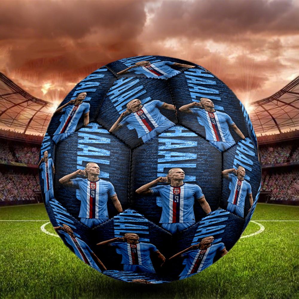 1pc Manchester City Players Size 5 Soccer Ball PVC Football Sports Matches Training Outdoor Games Beach Elastic Balls 07e19