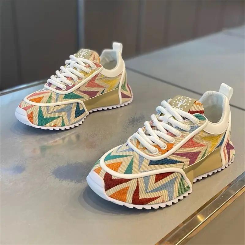 Chunky Sneaker Plus Size 45 46 47 48 Men Designer Shoes Fashion Casual Leather Mesh Breathable Increased Internal Platform Shoes