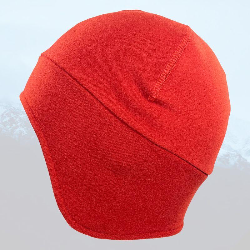 

Beanie Hat Winter Men s and Women s Dralon Helmet Liner Cap Cycling Skiing Pure Color Outdoor Windproof Heattech Earflaps Cap Helmet applicable Red Male and female pass code