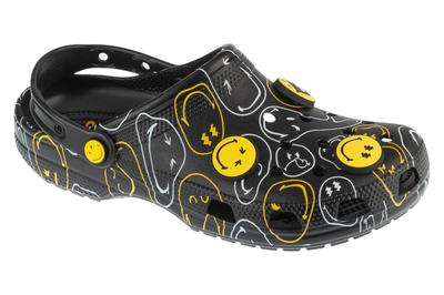Classic Smiley Clog, Mens Black Slides