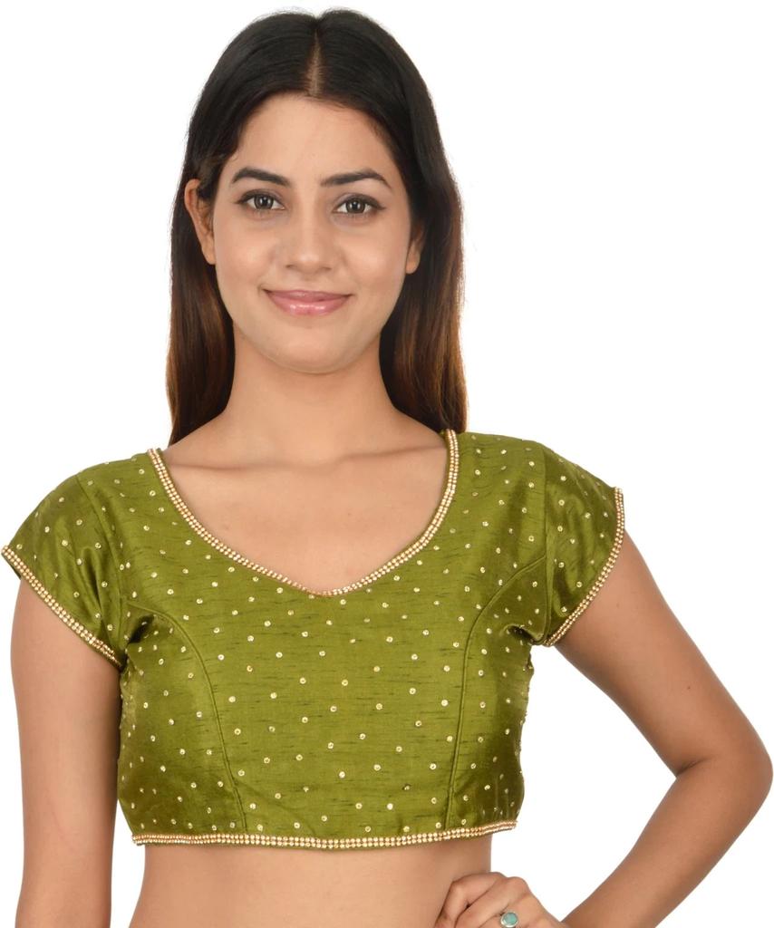 Pakisatni Party Wedding Wear Ethnic Blouse Indian Women's Silk Blend Choli Dress
