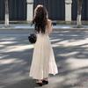 Gentle wind white suspender dress women's 2026 summer new high-end temperament versatile waist and thin dress