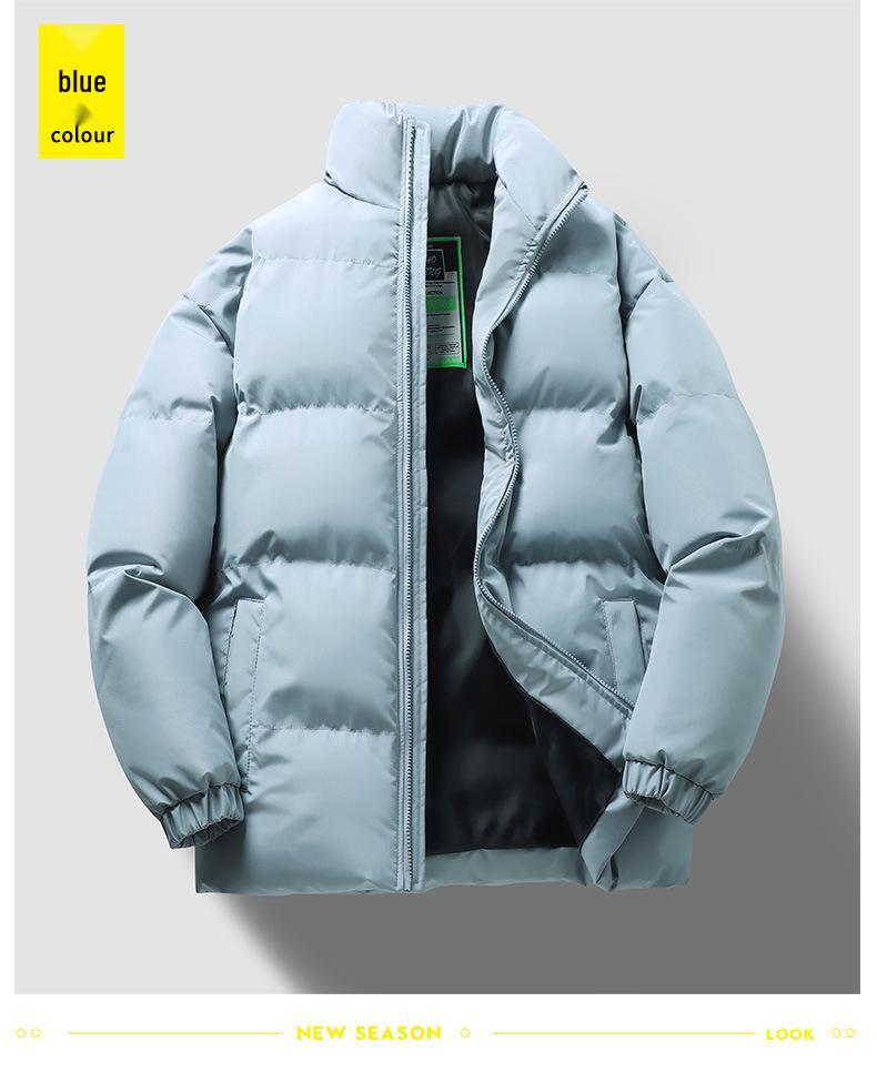 Men's Thickened Cotton Puffer Jacket: Cold-Resistant, Casual, Versatile, and Fashionable Coat.