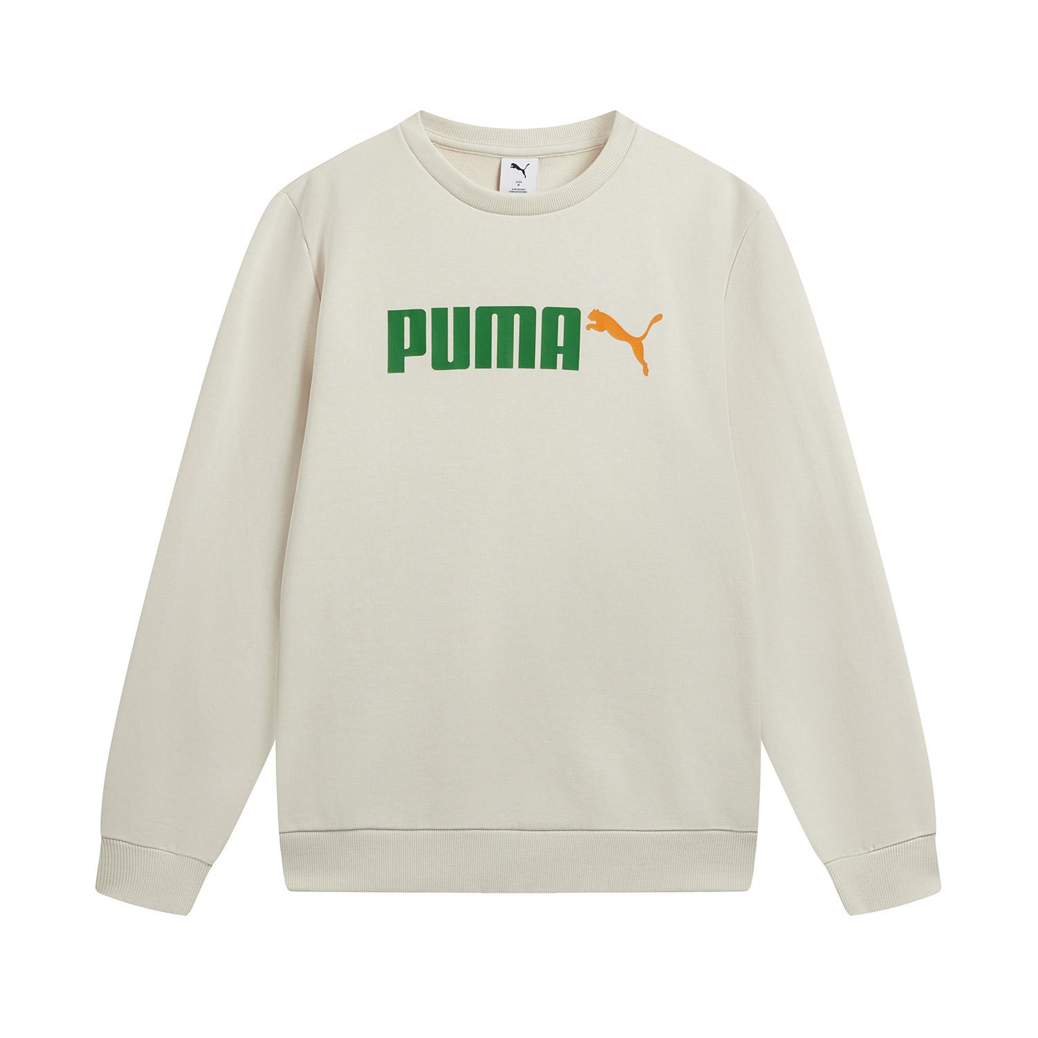 PUMA Sweatshirts Unisex Khaki Crew Neck Moderate 695942-87 L