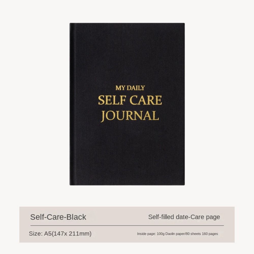 

Тканевая обложка Пятиминутный дневник Английская версия Тканевая обложка Блокнот Школьные канцелярские товары чёрный