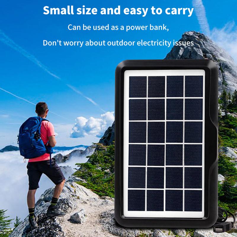 3W Multifunctional Solar Panel 6V Photovoltaic Panel Outdoor Mobile Phone Charger Emergency Power Supply For Iphone16 Huawei