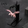 Decorative Iron Book Ends Flying Dragon Bookshelf Light, Bookend Light for & Desk, Versatile Shelf Organizer Sculpture Support, Heavy Duty Home Office
