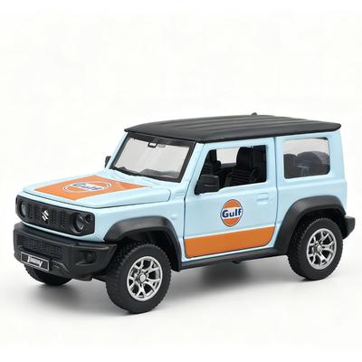 1/32 Suzuki Jimny Modifiziertes Auto Modell Druckguss Gulf Co-Branding Geländewagen Spielzeug Kinder Junge Geschenk Sammlung Miniatur