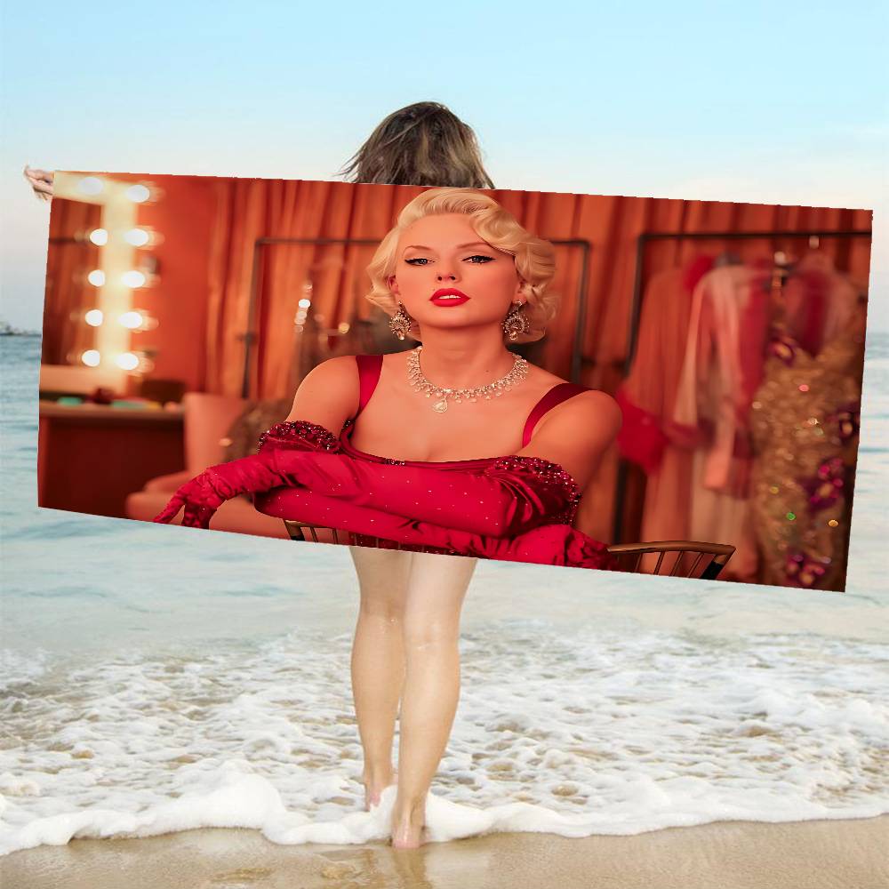 T-Taylor-SwiftS Singer Microfiber Blanket Quick Drying Beach Towels Oversized Printing Super Absorbent Pool Towel Blanket