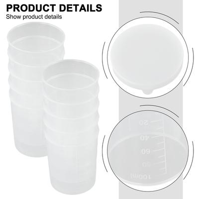 10pcs 30ml/50ml/100ml Plastic Measuring Cup Transparent Clear Scale Kitchen Or Laboratory Graduated Measuring Cup Container