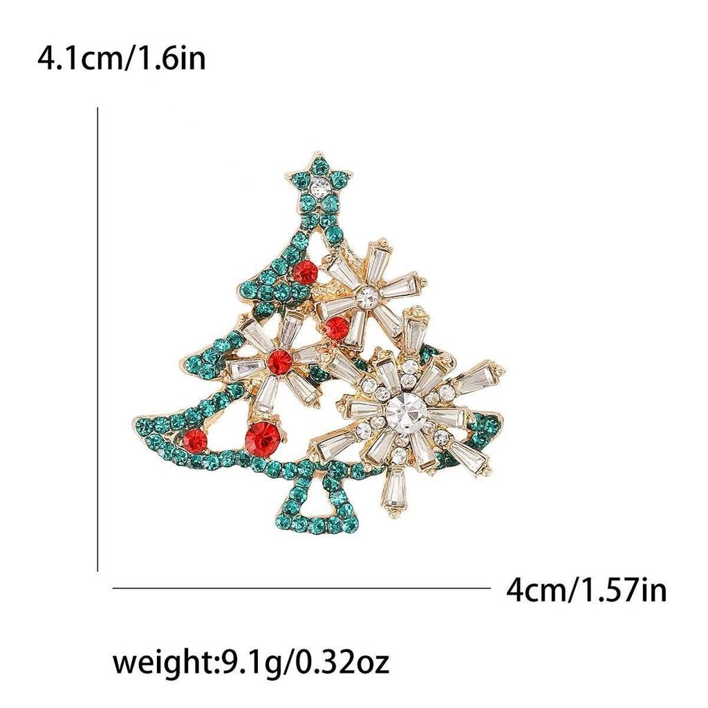 Christmas Tree Brooch And Alloy Rhinestone Brooch Are Versatile Christmas Decorations