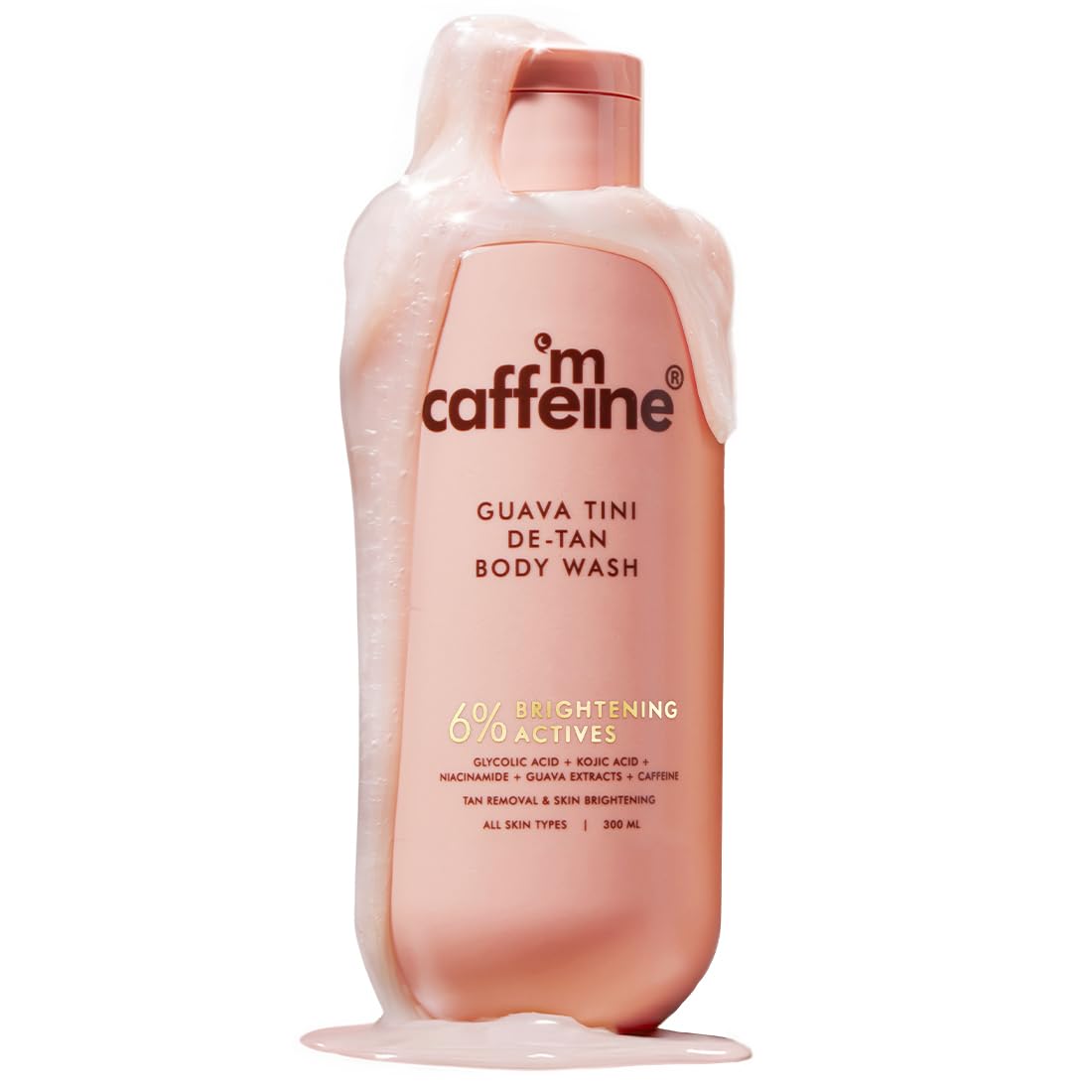 

mCaffeine 1% Glycolic Acid Guava Detan Body Wash 300ml | Brightening, Hydrating, Dark Spot Reducing Bodywash for Men & Women