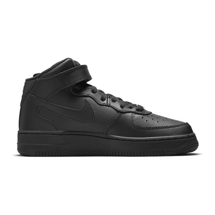 Nike Air Force 1 Mid LE GS Triple Black Kids Sneakers DH2933-001