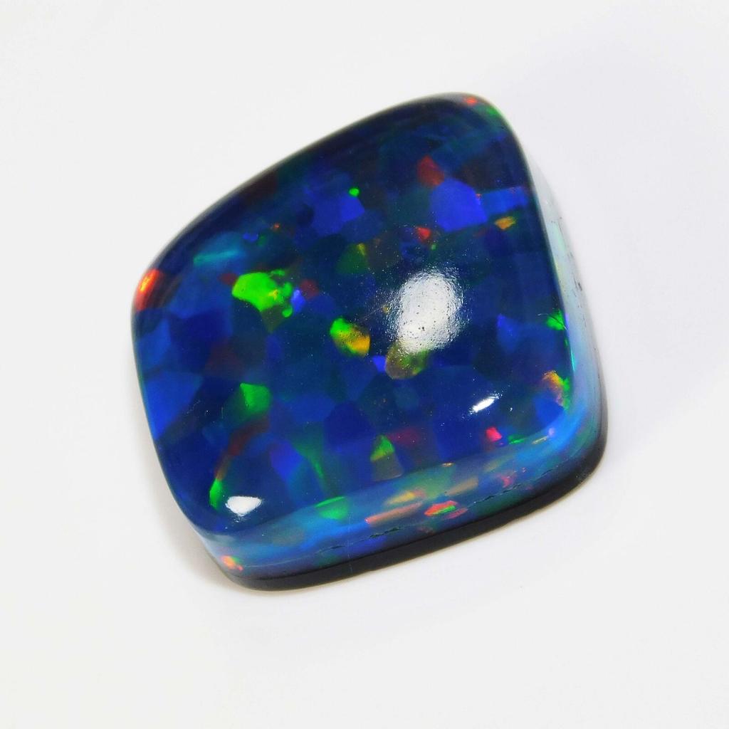 Opal Loose Gemstone Fire Cabochon Shape 16 ct Doublet Multicolor for Jewelry Making and Crafts