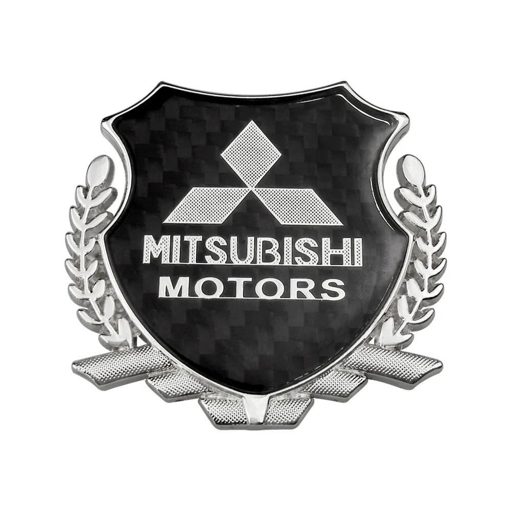 lcbk8 Metal Shield Badge Car Sticker Rear Side Body Emblem for Mitsubishi Outlander Lancer 9 10 ASX Eclipse Pajero L200 Accessories