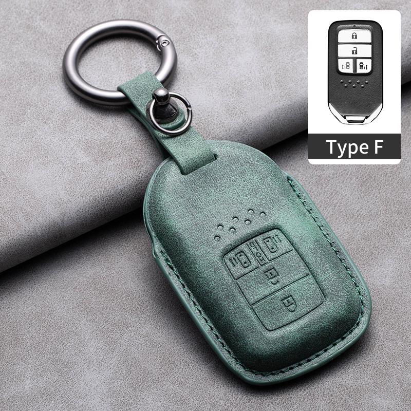 

Leather Car Key Case Cover For Honda Civic Crv Hrv Accord Pilot Fit Freed Vezel Odyssey - For Stepwgn Spada Freed