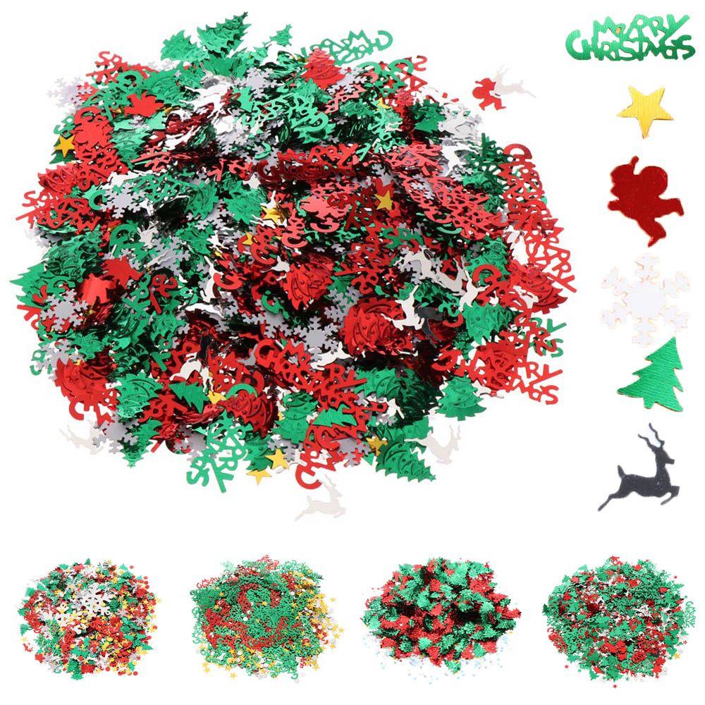 60g Mixed Color Xmas Home Confetti Tinfoil Sequins Christmas Decoration Party Supply
