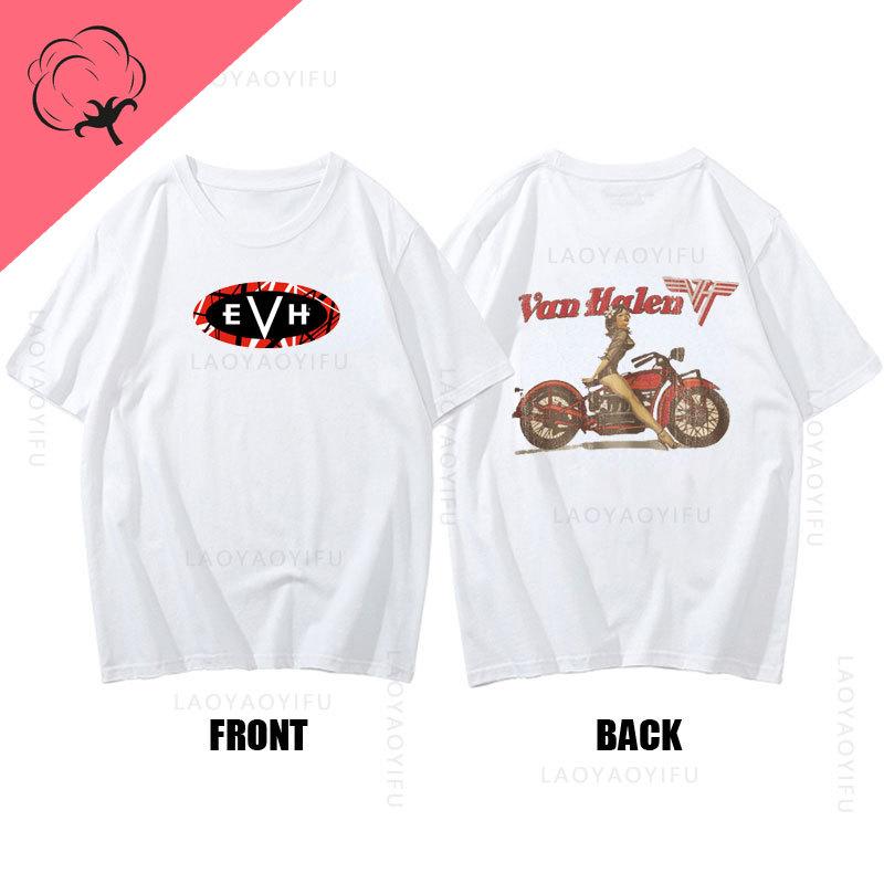 Hot Sale Eddie Van Halen Evh Theme 100Cotton Summer Streetwear Unisex T Shirt Clothing Unique Short Sleeve Tee Graphic Gym Top S