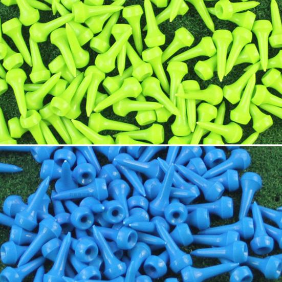 50Pcs Plastic Golf Tees for Irons Hybrids Par Threes Low Profile Woods And The Driving Range Short Golfing Tees for Lower Friction And Longer Distance