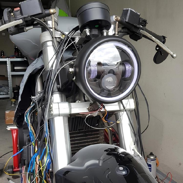 6,5" Motorrad LED Runder Scheinwerfer Fern-/Abblendlicht Zusatzscheinwerfer Lampe