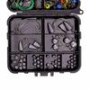 257PCS Fishing Lure Set Metal ABS Corrosion Resistance Anti Winding Fishing Hook Kit for Outdoor with Black Storage Box