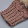 Korean Style Women's Warm Fingerless Knit Gloves for Autumn/Winter