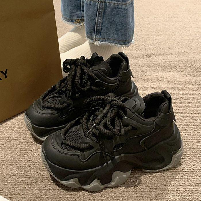 New Spring Sports and Leisure Women's Shoes Ins Autumn New Height Increase Fashion Color Matching Casual