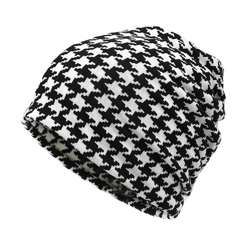 Vintage Style Pullover Cap With Printed Design For Casual Winter Outfits