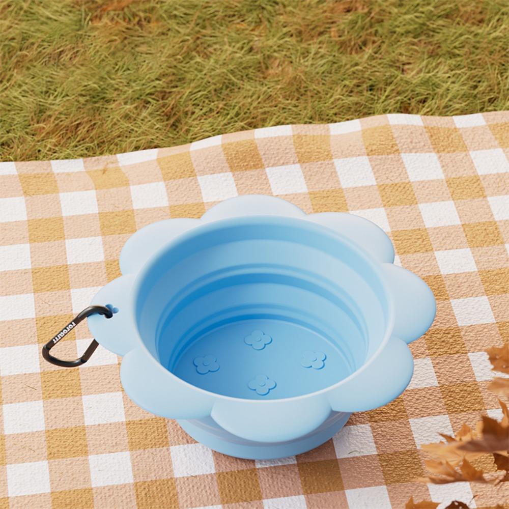 

350ml Dog Bowl Collapsible Feeder Dish Bowl Multipurpose Puppy Water Food Container Pet Supplies синий