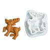 Reindeer Shape Silicone Mold Christmas Themed Fondant Molds Versatile Baking Moulds for Cakes/Chocolates/Cookie/Candy