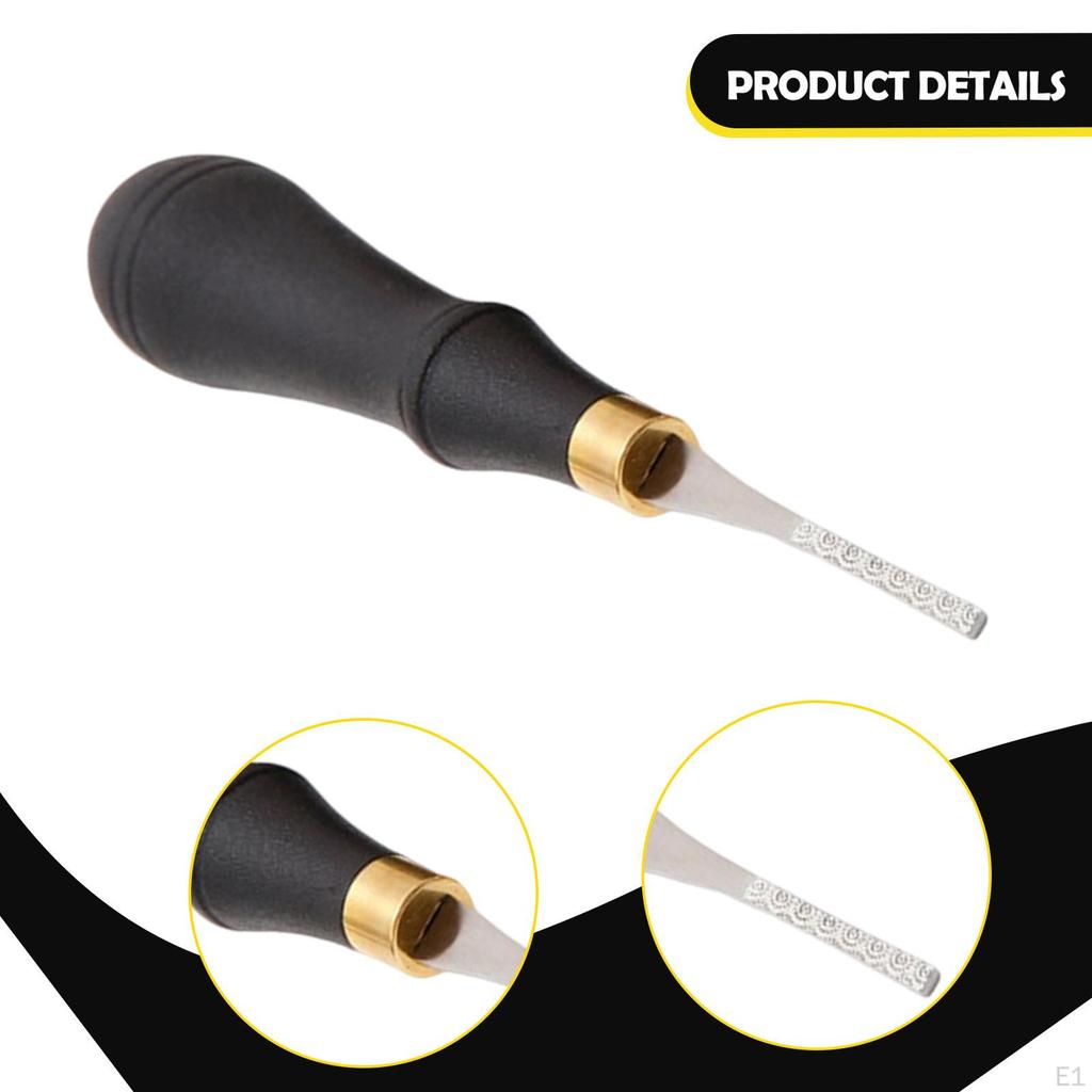 Detalj Grovere Håndverksoverflate Verktøy Hånd Profesjonell Arbeidende Bærbar Kantmarkering Lær Grovpussing