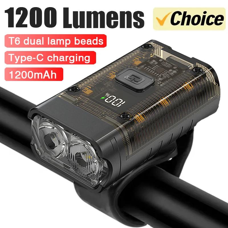 Bright Bicycle Light T6 LED Front USB Rechargeable MTB Mountain Bicycle Lamp Bike Headlight Flashlight Cycling Scooter