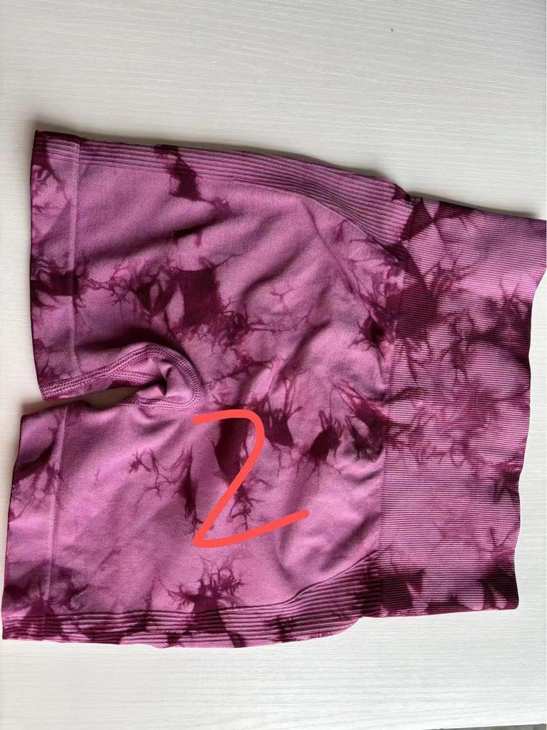 Damen Sommer Batik High-Waist Po-Lifting Yoga Shorts