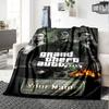 Gta Customize Your Name Blanket Cozy Personalized Blanket Durable Comfort Throw For Picnics Office Bedding Office Chair All-Season Use