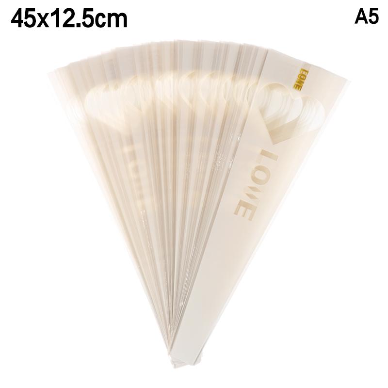 

20/50Pcs Single Rose Sleeve Flower Package Bouquet Package Valentine S Day With Clear Flower Packaging Bag Party Decor A5