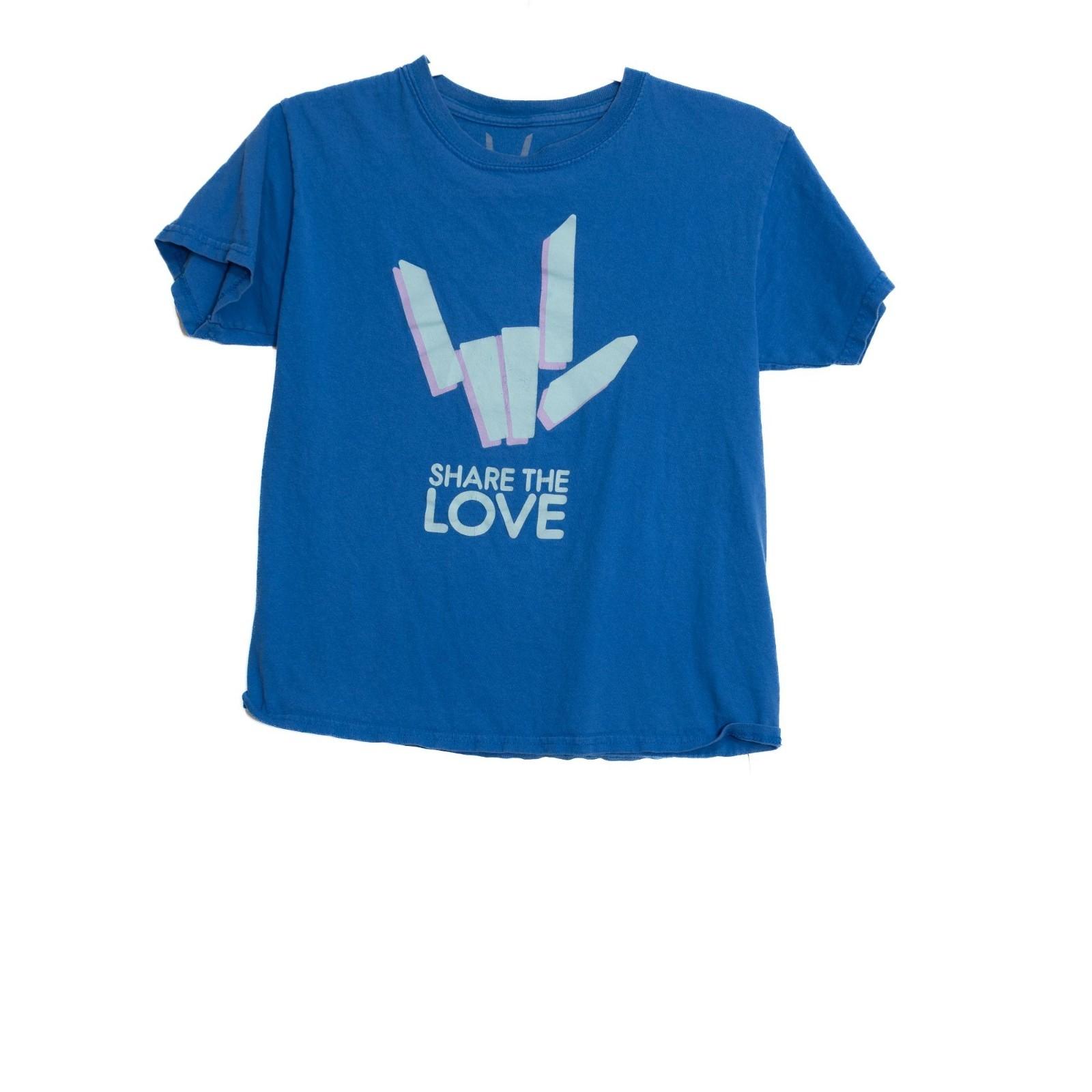 Size M Blue Share The Love Graphic Tee S