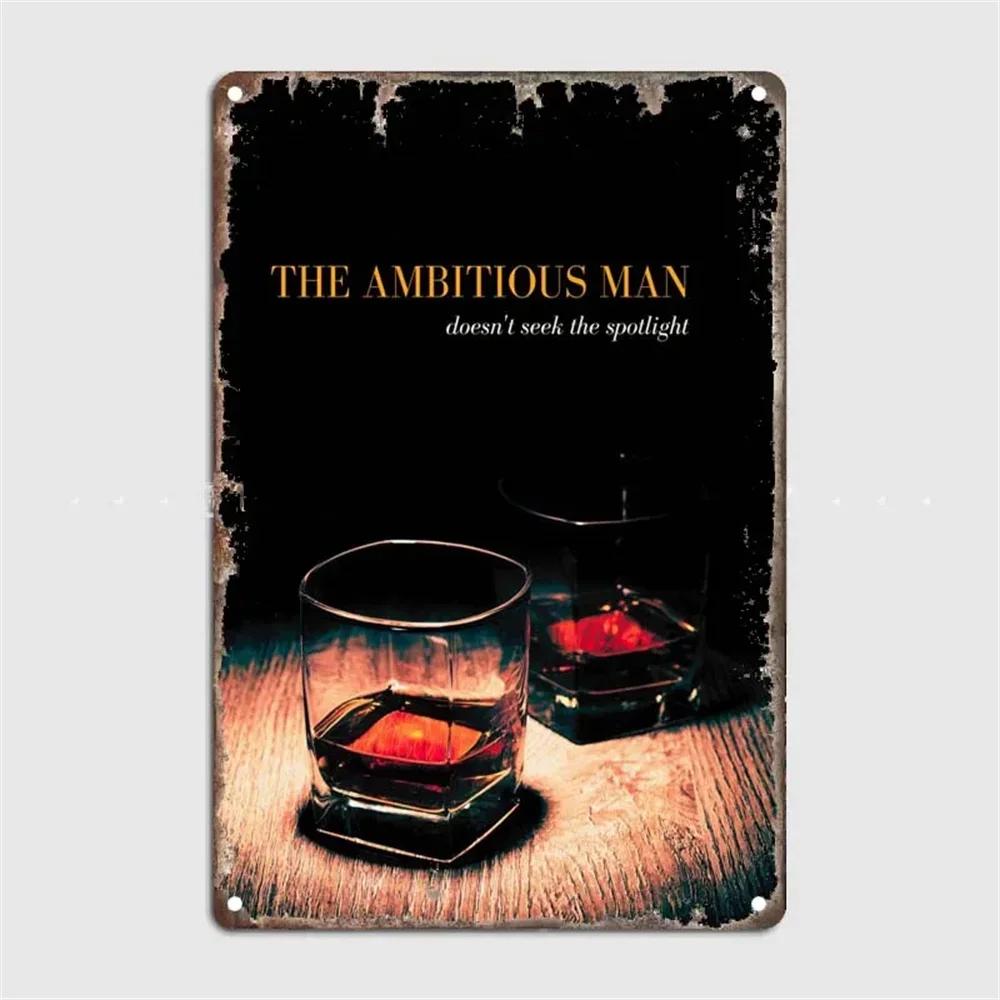 Vintage Whiskey Cigar Poster Metal Tin Sign Plaque Retro Decorative Plates For Garage Club Man Cave Bar Hotel Cafe Wall Decor