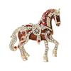 Alloy Multicolor Horse Brooch Rhinestone Inlaid Standing Horse Brooch Lapel Pin Zodiac Year Animal Brooch for Men Women Clothing Accessories