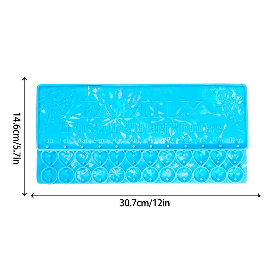 Wall Calendar Silicone Moulds Silicone Door Pendant Molds Wall Listed Casting Molds Heart Pendant Molds for DIY Crafts